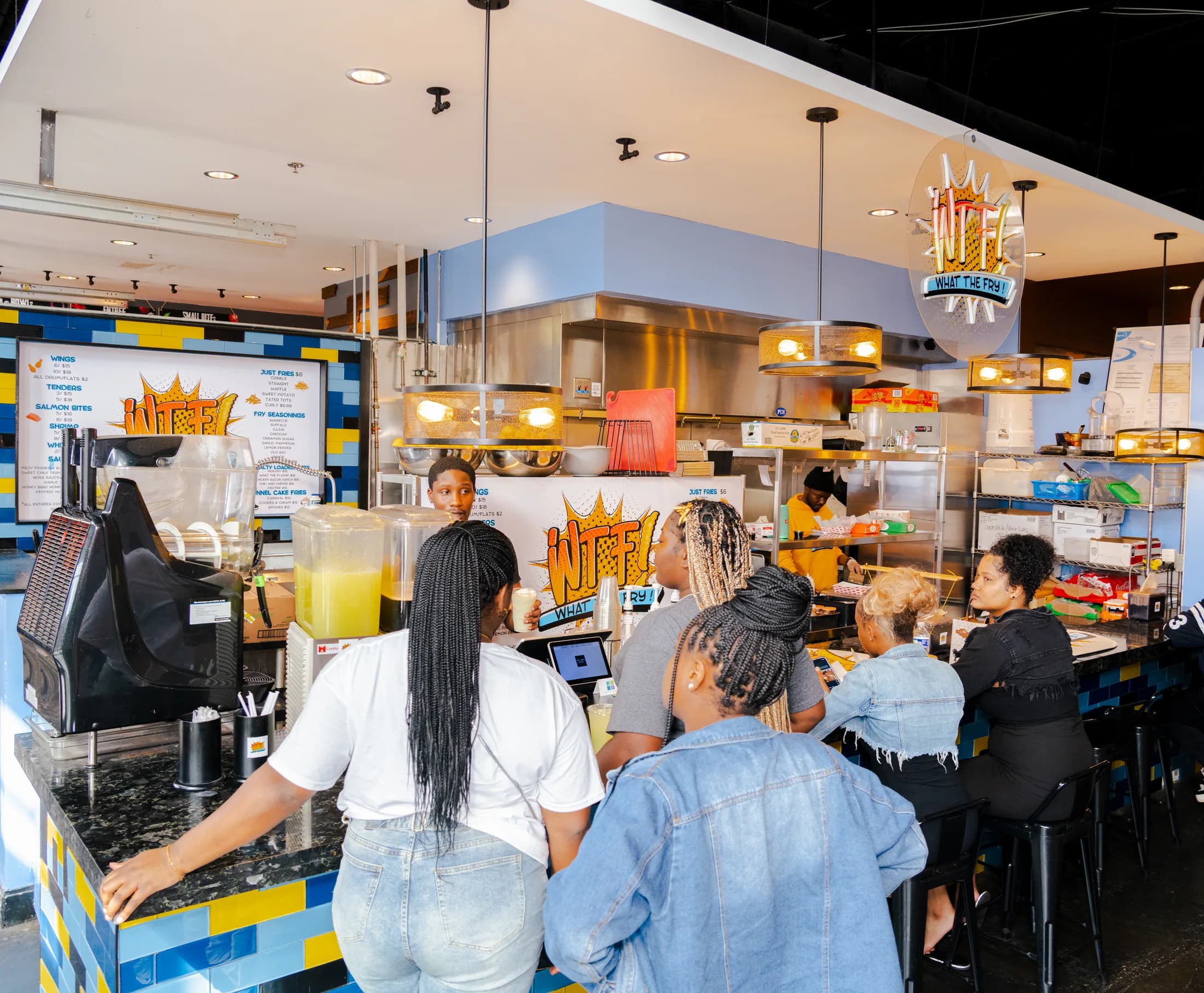Guests ordering at What The Fry